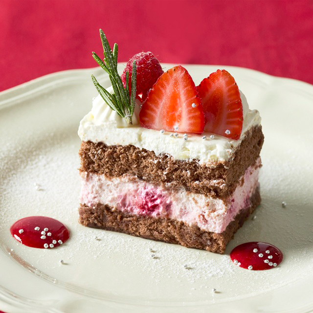 苺とラズベリーのショートケーキ